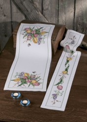Набор для вышивания PERMIN арт.65-7868 Дорожка Весенние цветы 18х129 см