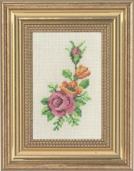Набор для вышивания PERMIN арт.13-1135 Роза и желтые цветы 9х14 см