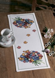 Набор для вышивания PERMIN арт.63-0435 Дорожка Цветы 23х60 см