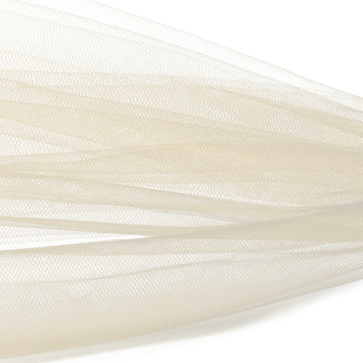Фатин Кристалл средней жесткости блестящий арт.K.TRM шир.300см, 100% полиэстер цв.105 К уп.50м - бежевый