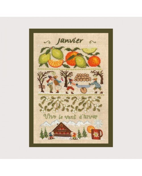 Набор для вышивания Le Bonheur des Dames арт.1150 Janvier (Январь) 18х28 см