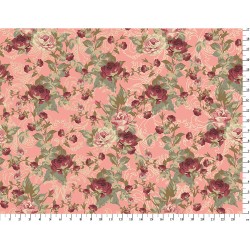 Ткань для пэчворка PEPPY Викторианские Розы 146 г/м 100% хлопок цв.ВР-16 розовый уп.50х55 см