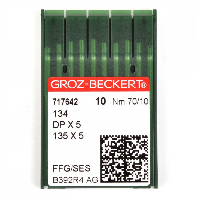 Игла для промышленных швейных машин Groz-Beckert 134/DPX5/135X5 FFG №70 уп.10 шт. арт.717642