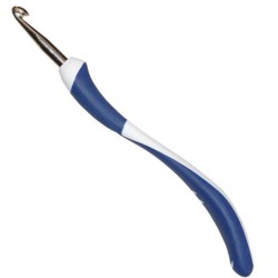 Крючок вязальный с эргономичной пластиковой ручкой addiSwing №6 16 см
