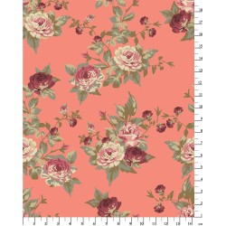 Ткань для пэчворка PEPPY Викторианские Розы 146 г/м 100% хлопок цв.ВР-18 розовый уп.50х55 см