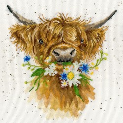 Набор для вышивания Bothy Threads арт.XHD42 Daisy Coo (Бычок с ромашкой) 26х26 см