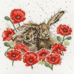 Набор для вышивания Bothy Threads арт.XHD61 Love Is In The Hare (Заячья любовь) 26х26 см
