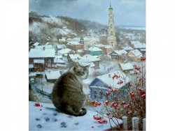 Картины по номерам Molly арт.KH0298 Кот на крыше (24 цвета) 40х50 см