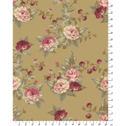 Ткань для пэчворка PEPPY Викторианские Розы 146 г/м 100% хлопок цв.ВР-31 зеленый уп.50х55 см