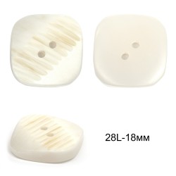 Пуговицы пластиковые TBY 2112 цв.1 белый 28L-18мм, 2 прокола,36шт