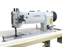 Промышленная швейная машина для сверхтяжелых материалов с увеличенным вылетом рукава/Головка A-878 - вылет рукава 635 мм - межигольное 12,7 мм (тройно