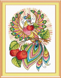 Набор для вышивания ЖАР-ПТИЦА арт.М-049 Сказочная птица 24х16 см упак (1 шт)