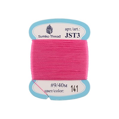 Нитки для вышивания SumikoThread JST3 9 100% шелк 40 м цв.141 ярко-розовый