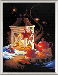 Набор РИОЛИС мозаичная картина арт.AM0073 Зимний чай 30х40 см