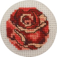 Набор для вышивания PERMIN арт.02-2197 Пуговица Роза