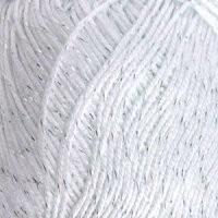 Пряжа для вязания ПЕХ "Блестящее лето" (95% мерсеризованный хлопок 5% метанит) 5х100г/380м цв.001 белый