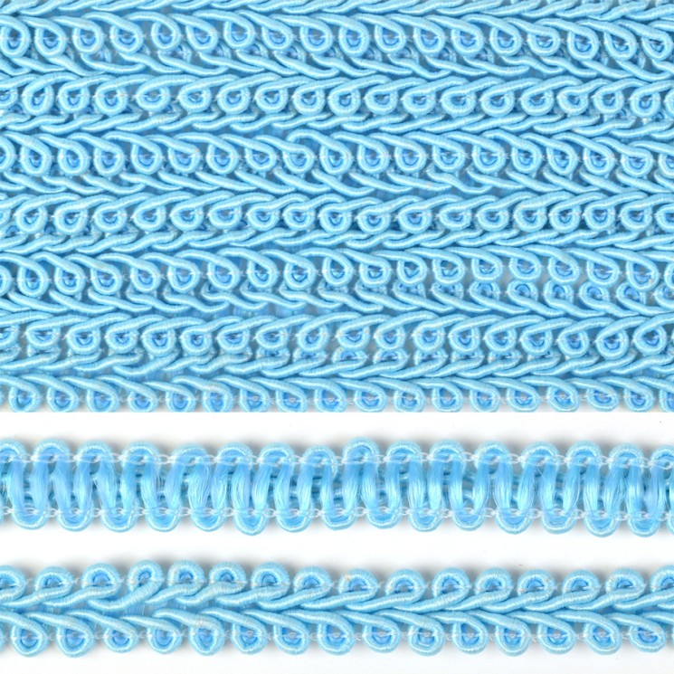 Тесьма TBY Шанель плетеная шир.12мм 0384-0016 цв.F184 синий уп.18,28м
