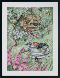 Набор для вышивания PERMIN арт.70-9394 Птицы в саду 45х59 см