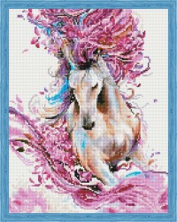 Алмазная вышивка Грациозная лошадь QA202813 40х50 тм Цветной