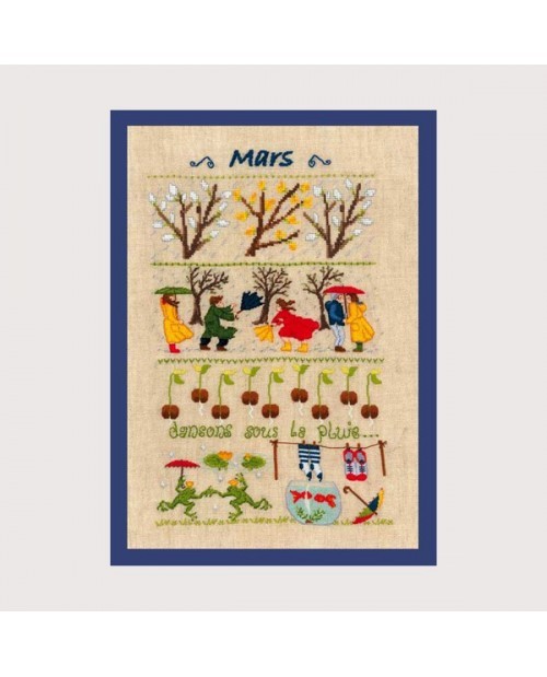 Набор для вышивания Le Bonheur des Dames арт.1152 Mars (Март) 18х28 см