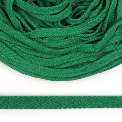 Шнур плоский х/б 12мм турецкое плетение TW цв.018 зеленый уп.50м