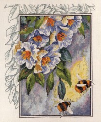 Набор для вышивания PERMIN арт.70-4181 Пчелы в цветах 47х40 см