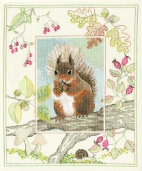 Набор для вышивания DERWENTWATER DESIGNS арт.WIL4 Red Squirrel 26,9х34,2 см