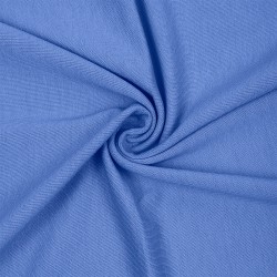 Ткань трикотаж Футер 2х нитка петля 70%пэ 25%вис 5%спан 220г 160см S144 голубой уп.3м