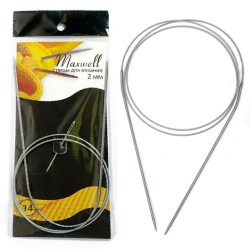 Спицы круговые для вязания на тросиках Maxwell Black 80 см арт.#14 2,0мм уп.10шт