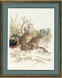 Набор для вышивания EVA ROSENSTAND арт.12-972 Три кролика 40х50 см