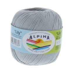 Пряжа ALPINA LILY (100% мерсеризованный хлопок) 10х50 г/175 м цв.231 св.серый