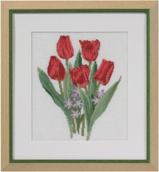 Набор для вышивания PERMIN арт.70-2301 Красные тюльпаны 33х36 см