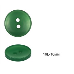 Пуговицы пластиковые C-NE64-2 цв.зеленый 16L-10мм, 2 прокола, 144шт