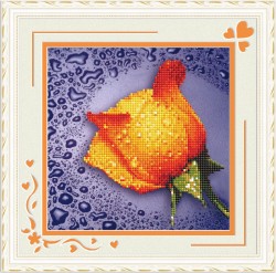 Набор "Колор Кит" мозаичная картина арт.КК.80211 Желтая роза 22х22
