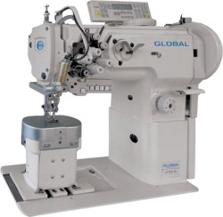 Global LP 1646-XLH Двухигольная колонковая промышленная швейная машина с челноками 2 XXL