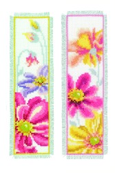 Набор для вышивания VERVACO арт.PN-0157569 Закладка Красочные цветы 6х20 см