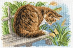 Рисунок на канве МАТРЕНИН ПОСАД арт.28х37 - 1688 Любопытный котенок