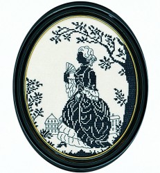 Набор для вышивания EVA ROSENSTAND арт.12-375 Дама с веером (силуэт) 20х25 см
