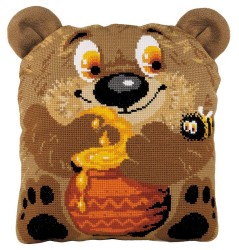 Набор для вышивания РИОЛИС арт.1590 Подушка Медвежонок 30х35 см